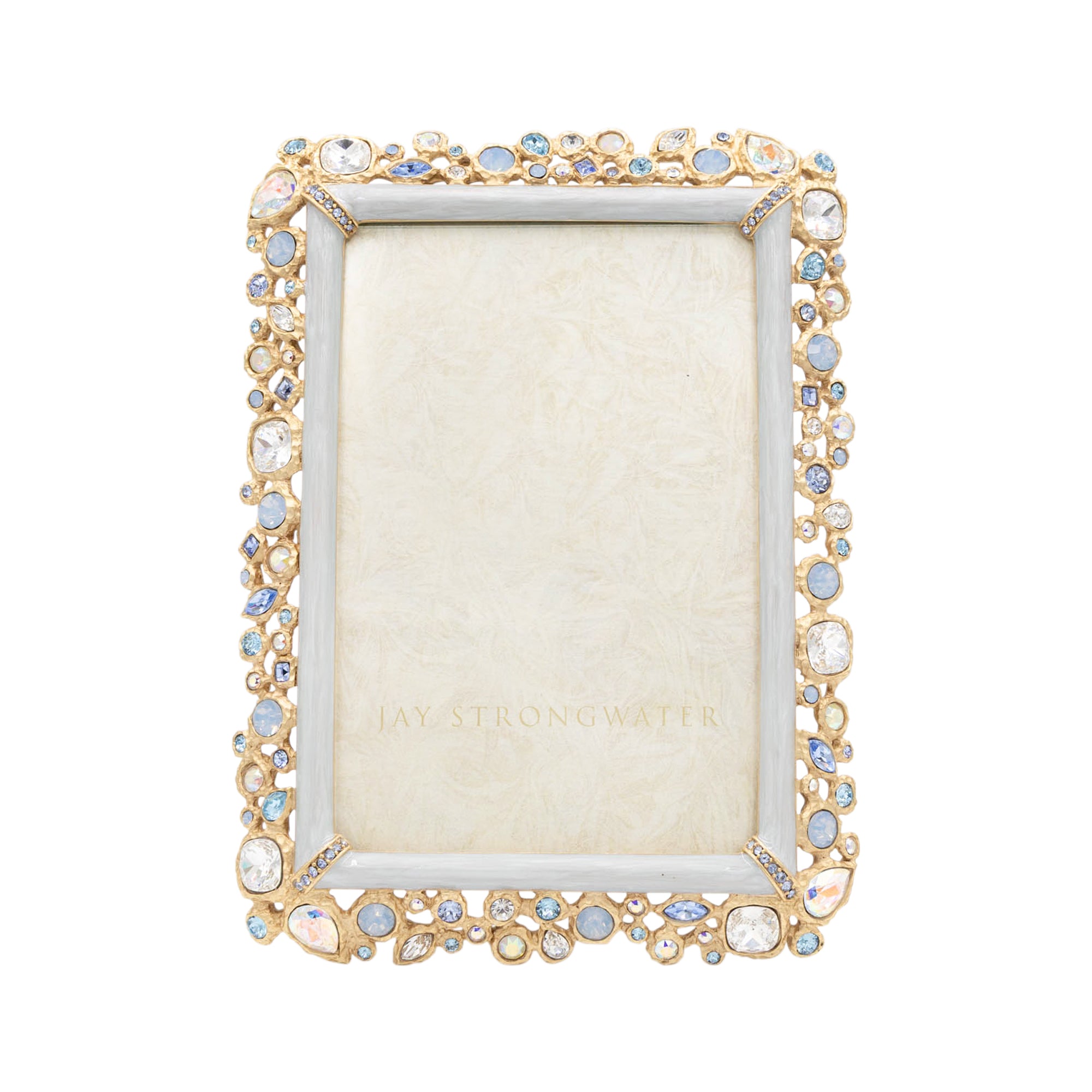 Emery Bejeweled 4" x 6" Frame - Baby Blue