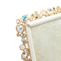8" x 10" White Opal - Theo Bejeweled Frame