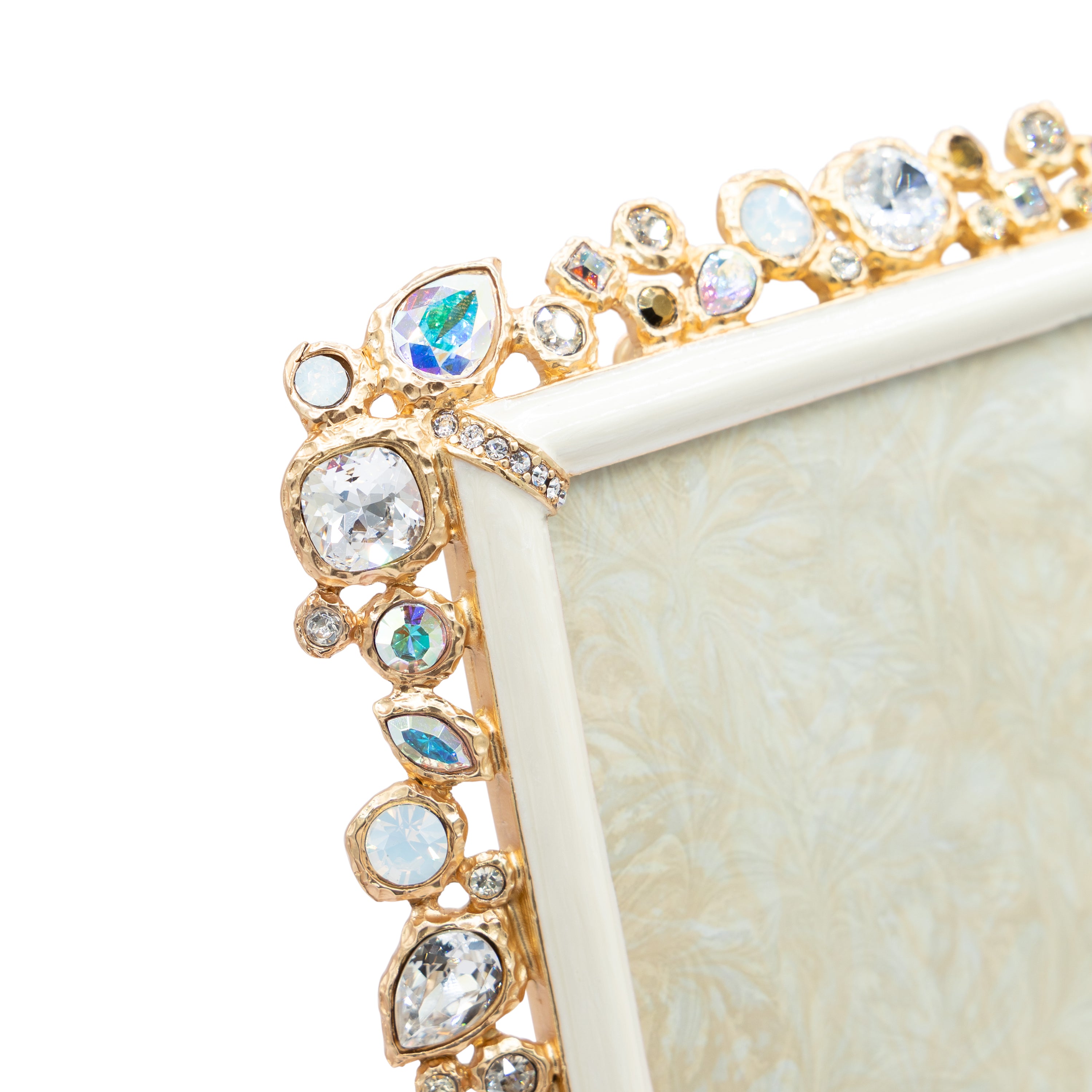 8" x 10" White Opal - Theo Bejeweled Frame