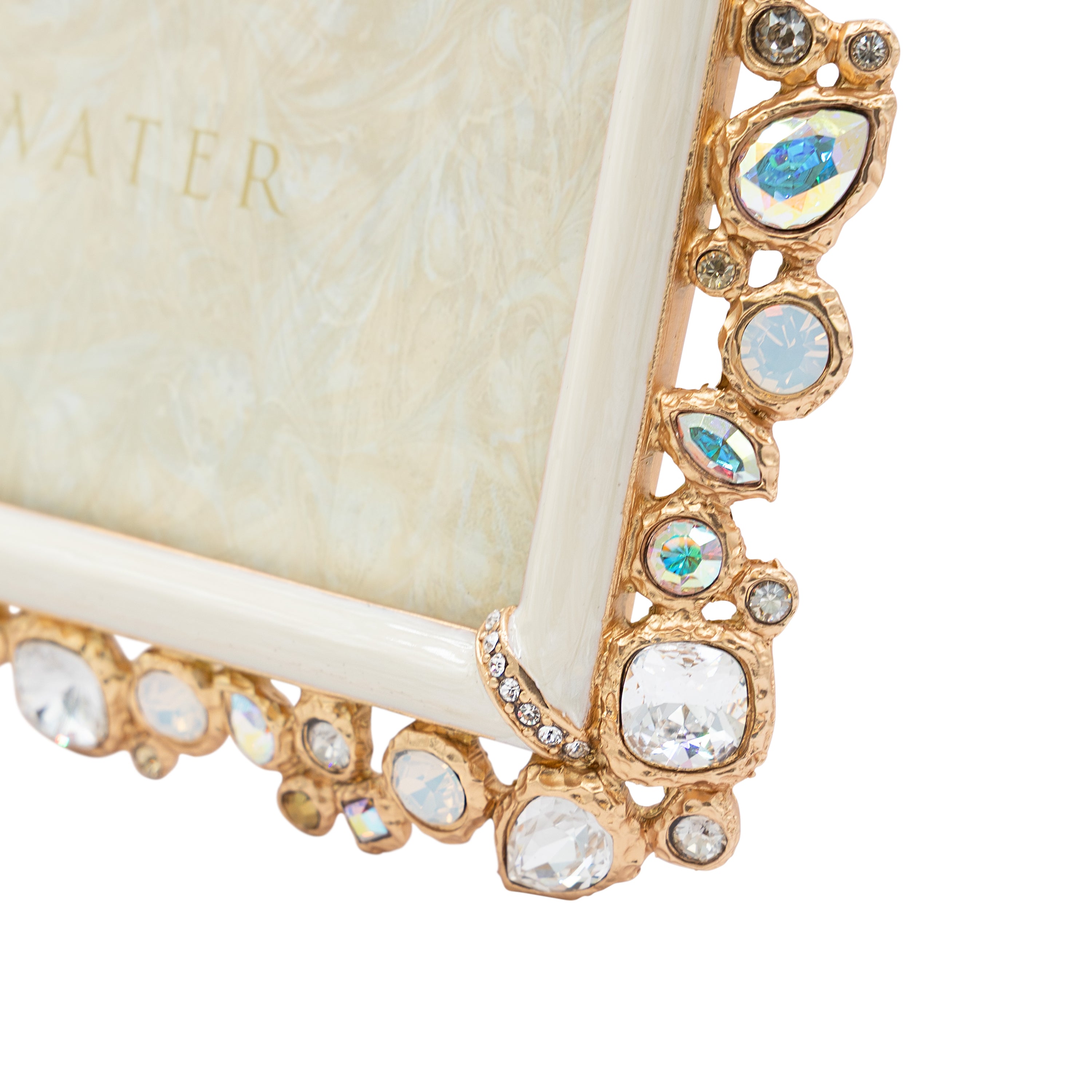8" x 10" White Opal - Theo Bejeweled Frame
