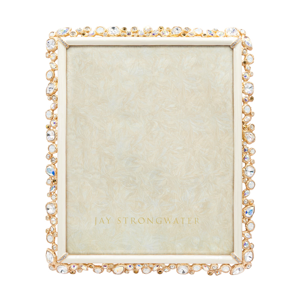 8" x 10" White Opal - Theo Bejeweled Frame