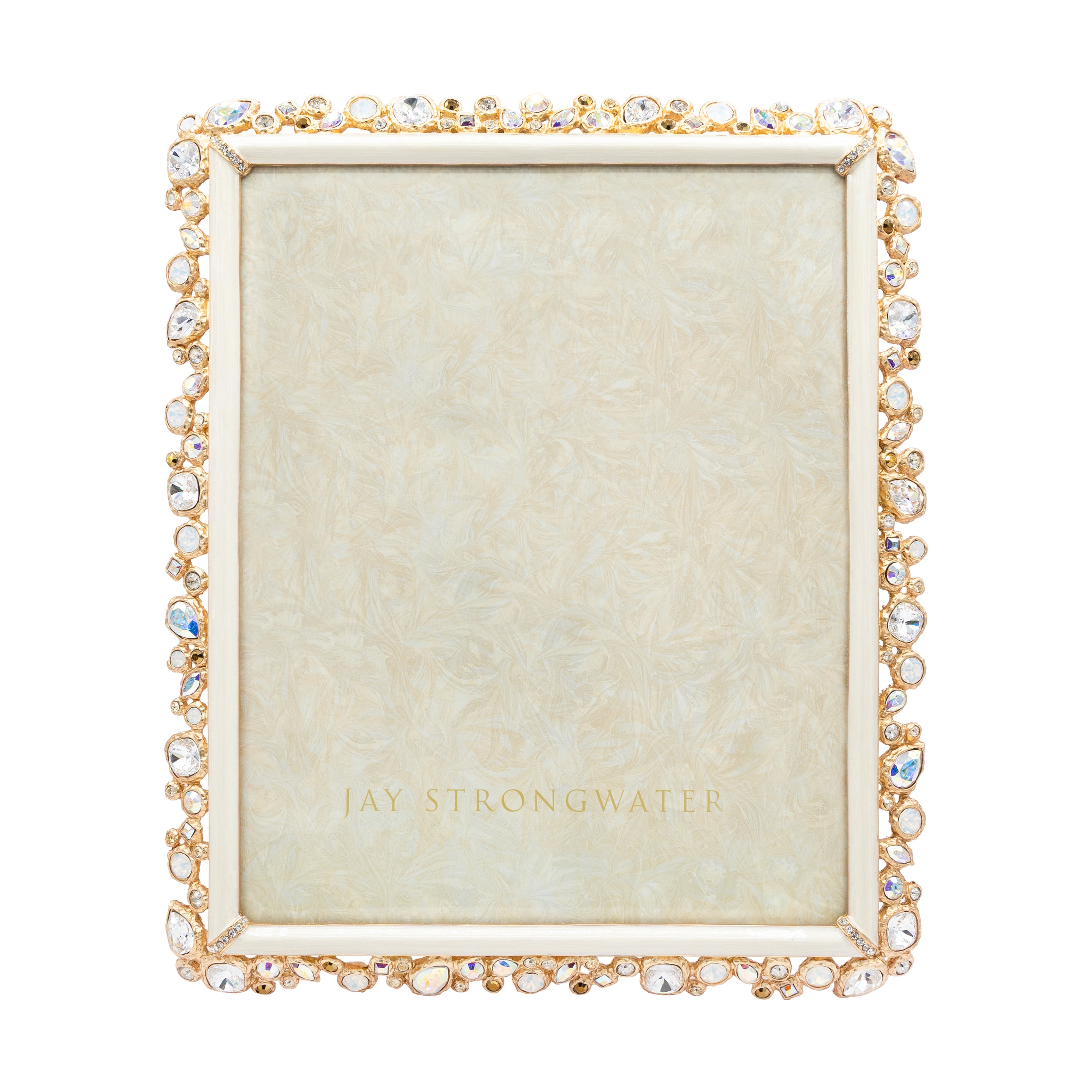 8" x 10" White Opal - Theo Bejeweled Frame