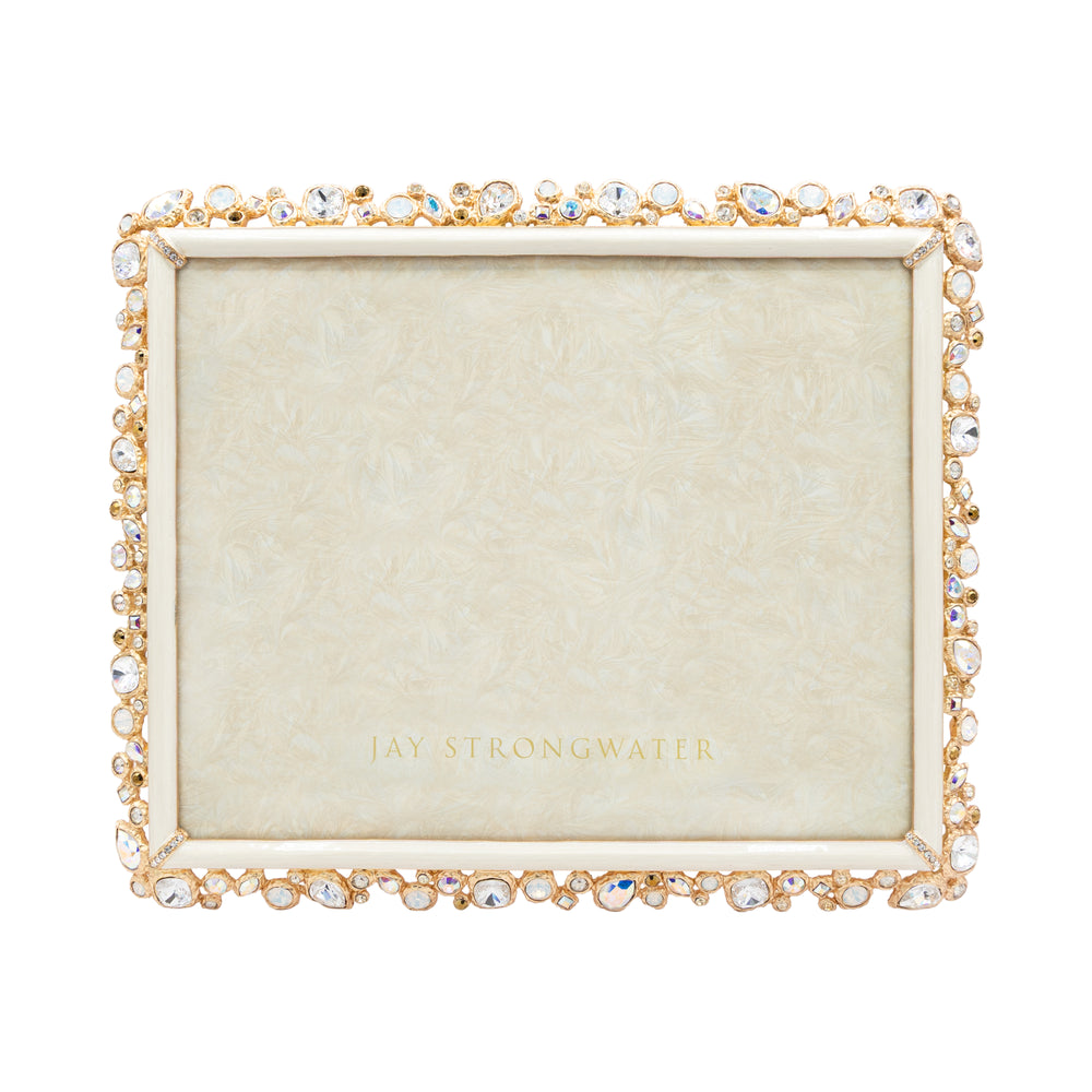 8" x 10" White Opal - Theo Bejeweled Frame