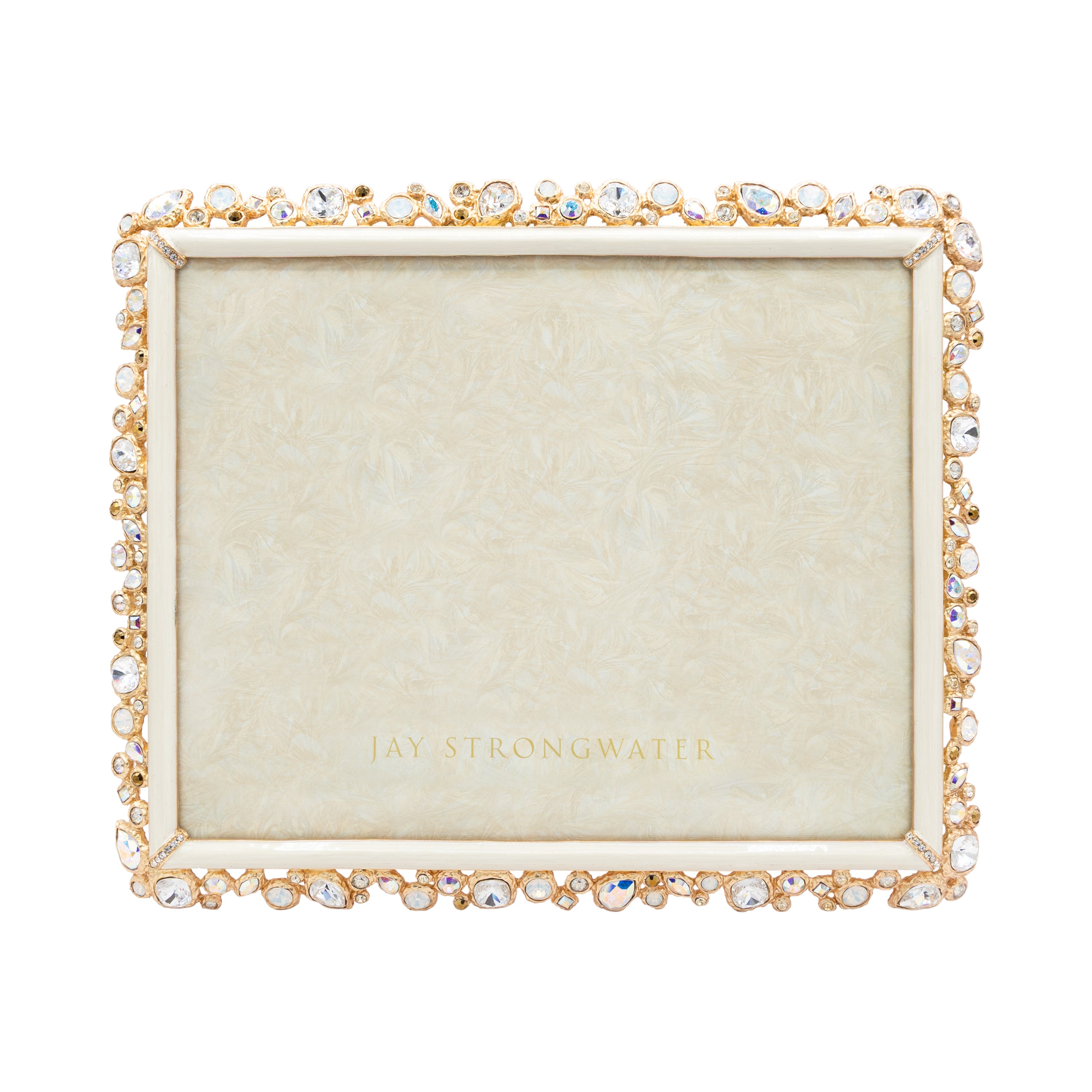 8" x 10" White Opal - Theo Bejeweled Frame