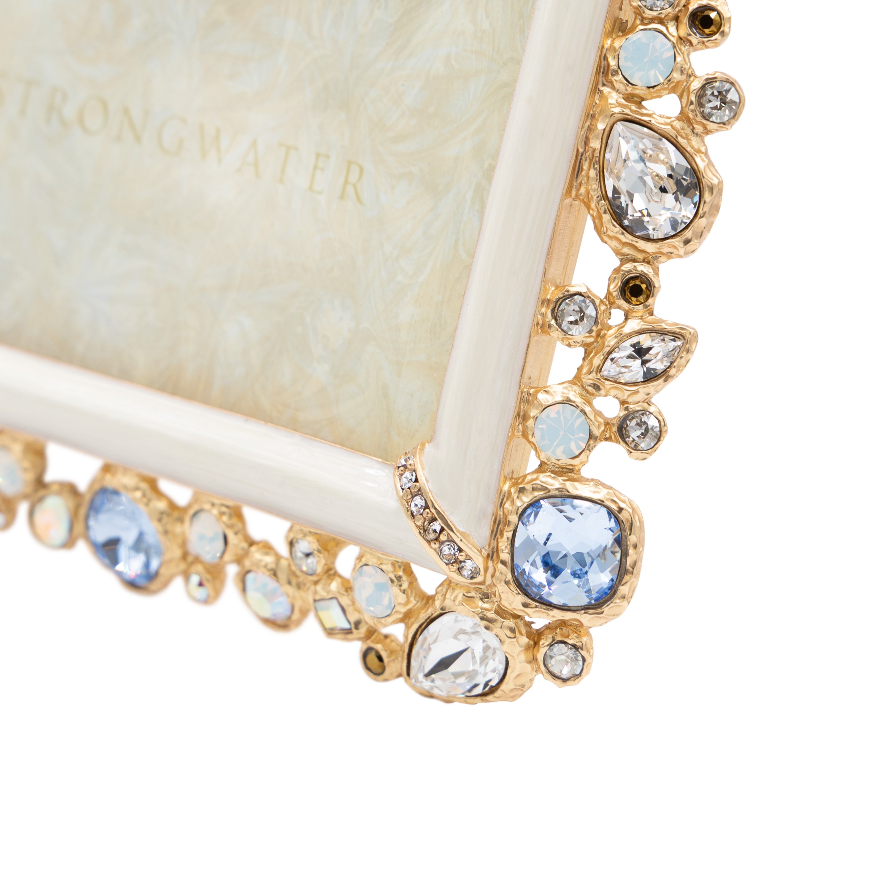5" x 7" White Opal - Leslie Bejeweled Frame