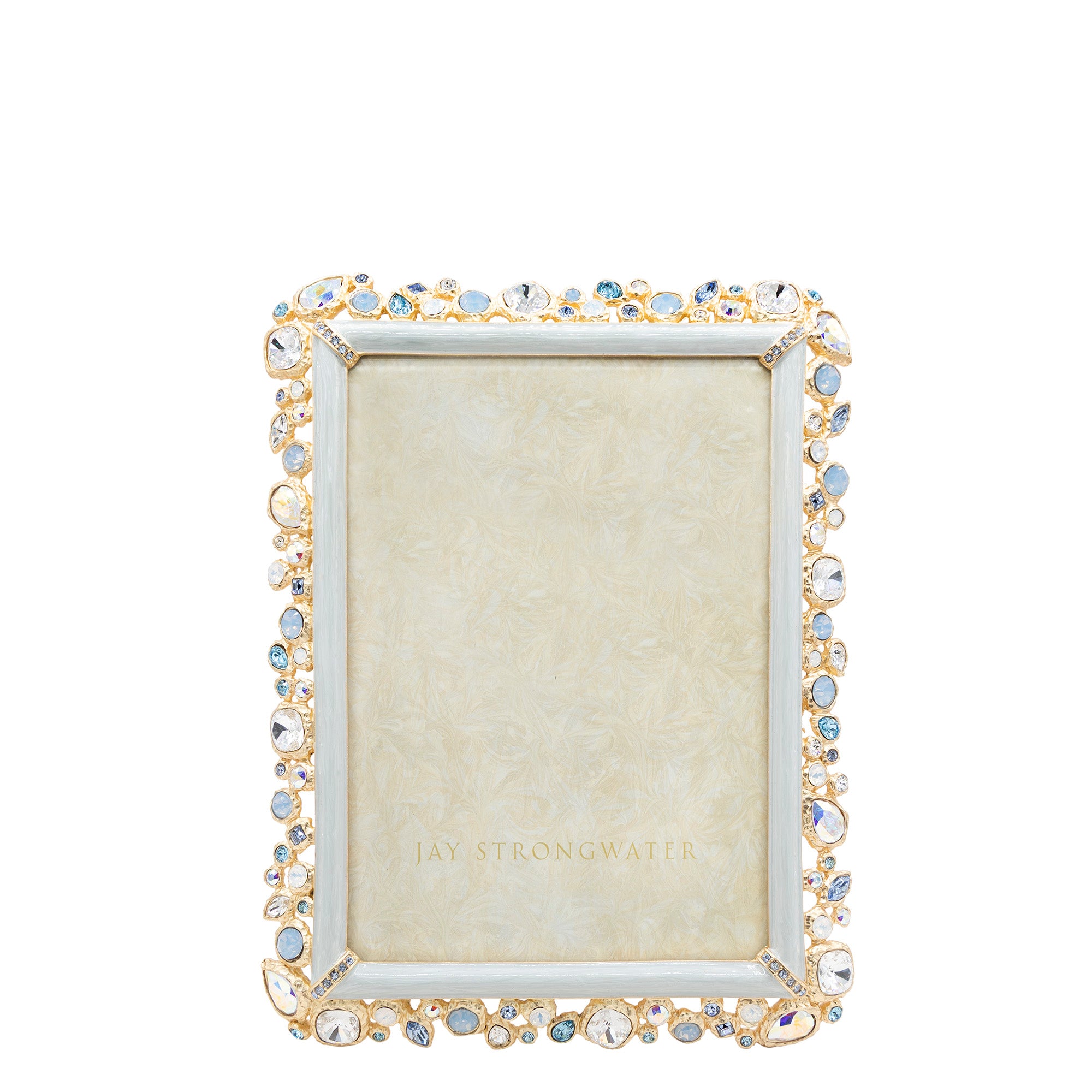 Leslie Bejeweled 5" x 7" Frame - Baby Blue