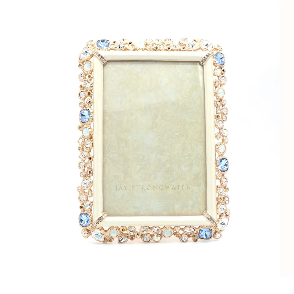 4" x 6" White Opal - Emery Bejeweled Frame 