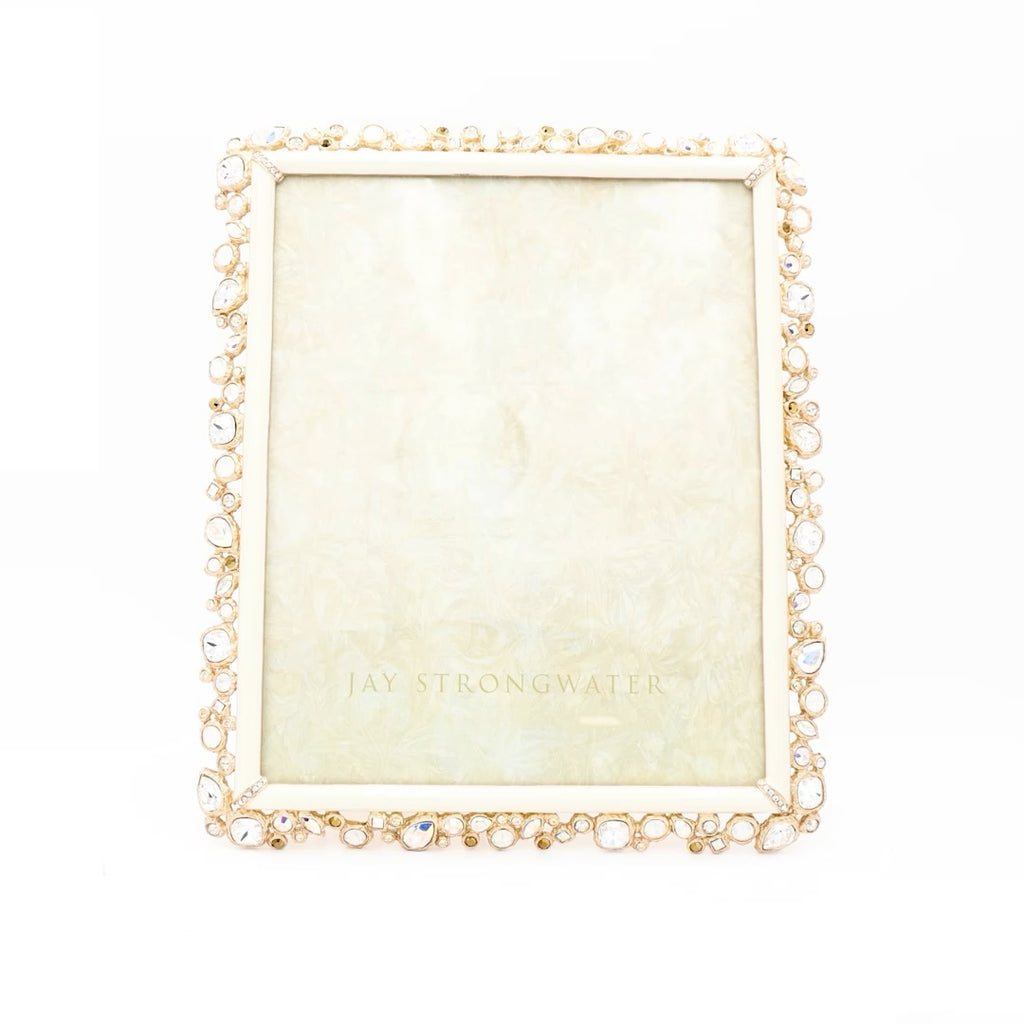 8" x 10" White Opal - Theo Bejeweled Frame