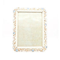 5" x 7" White Opal - Leslie Bejeweled Frame