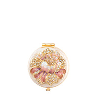 Pink Floral Compact Mirror 