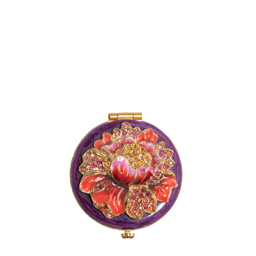 Floral Mirror Compact 