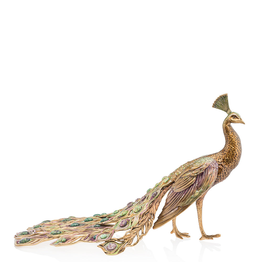 Gold Peacock Figurine - Table Decor 