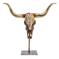 Gold - Cow Skull - Table Decor