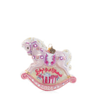 Baby's First Christmas Ornament - Pink Horse