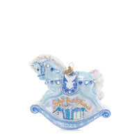 Baby's First Christmas Ornament - Blue Horse