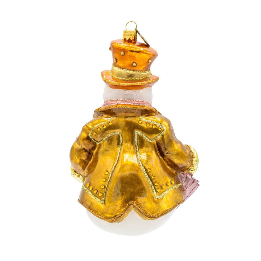 Metallic Gentleman Snowman Ornament