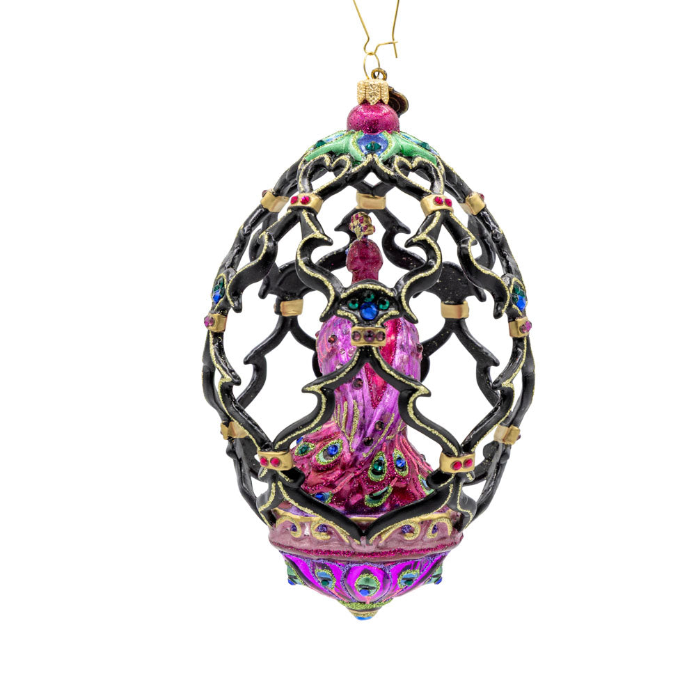 Peacock Egg Ornament
