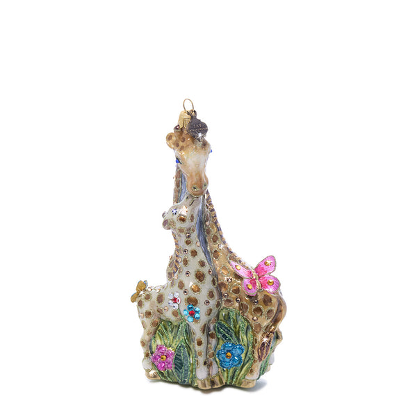 Mom and Baby Giraffe Glass Ornament – Jay Strongwater