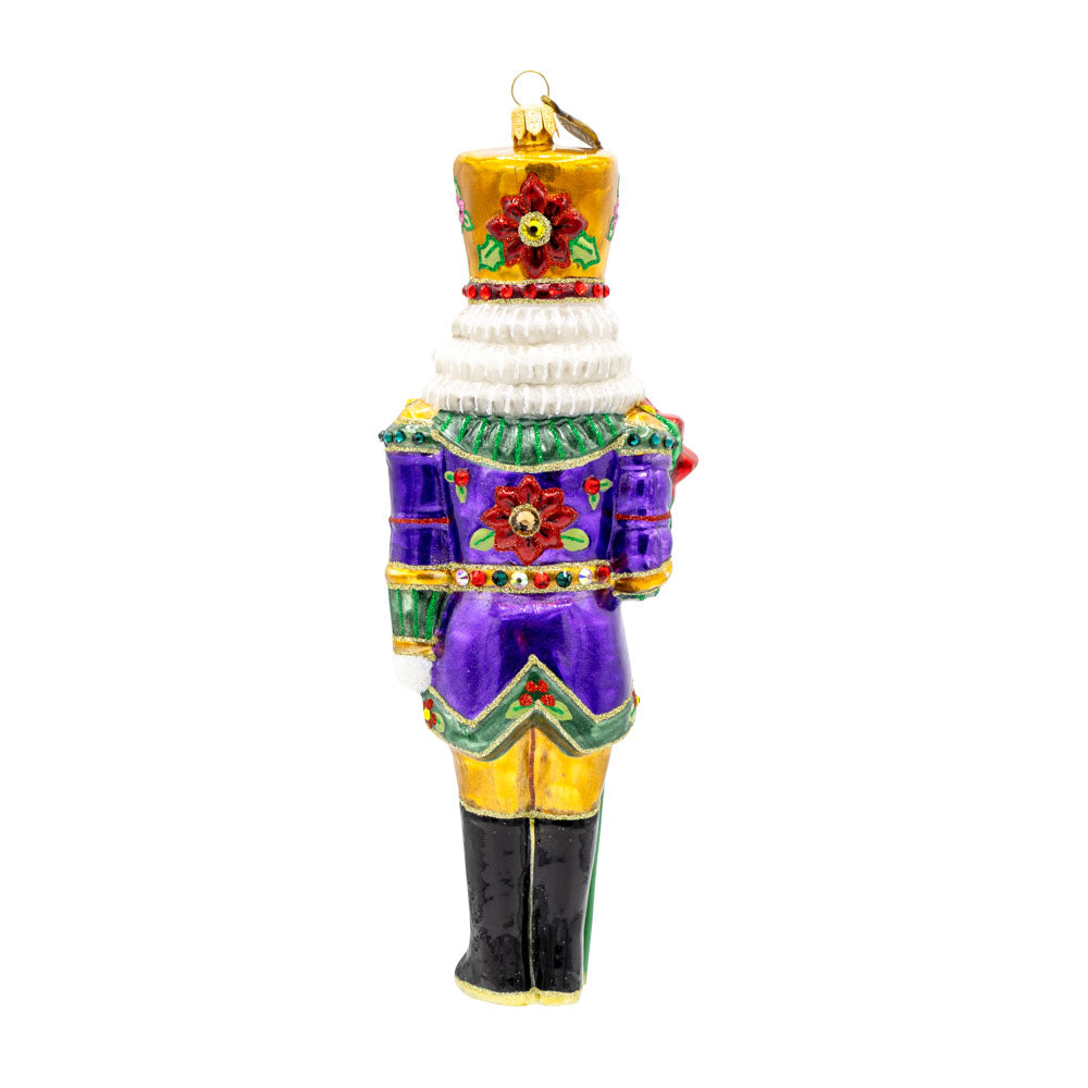 Poinsettia Nutcracker Ornament