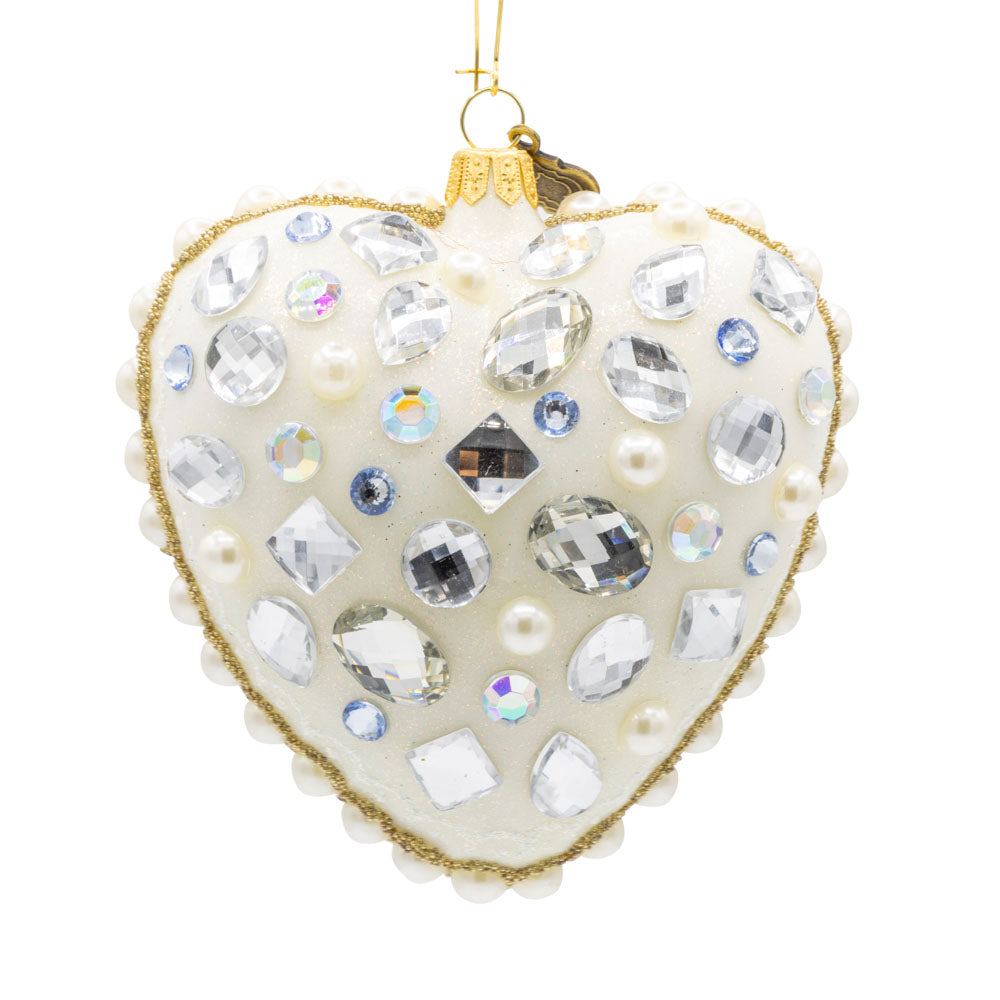 Bejeweled Opal Heart Ornament