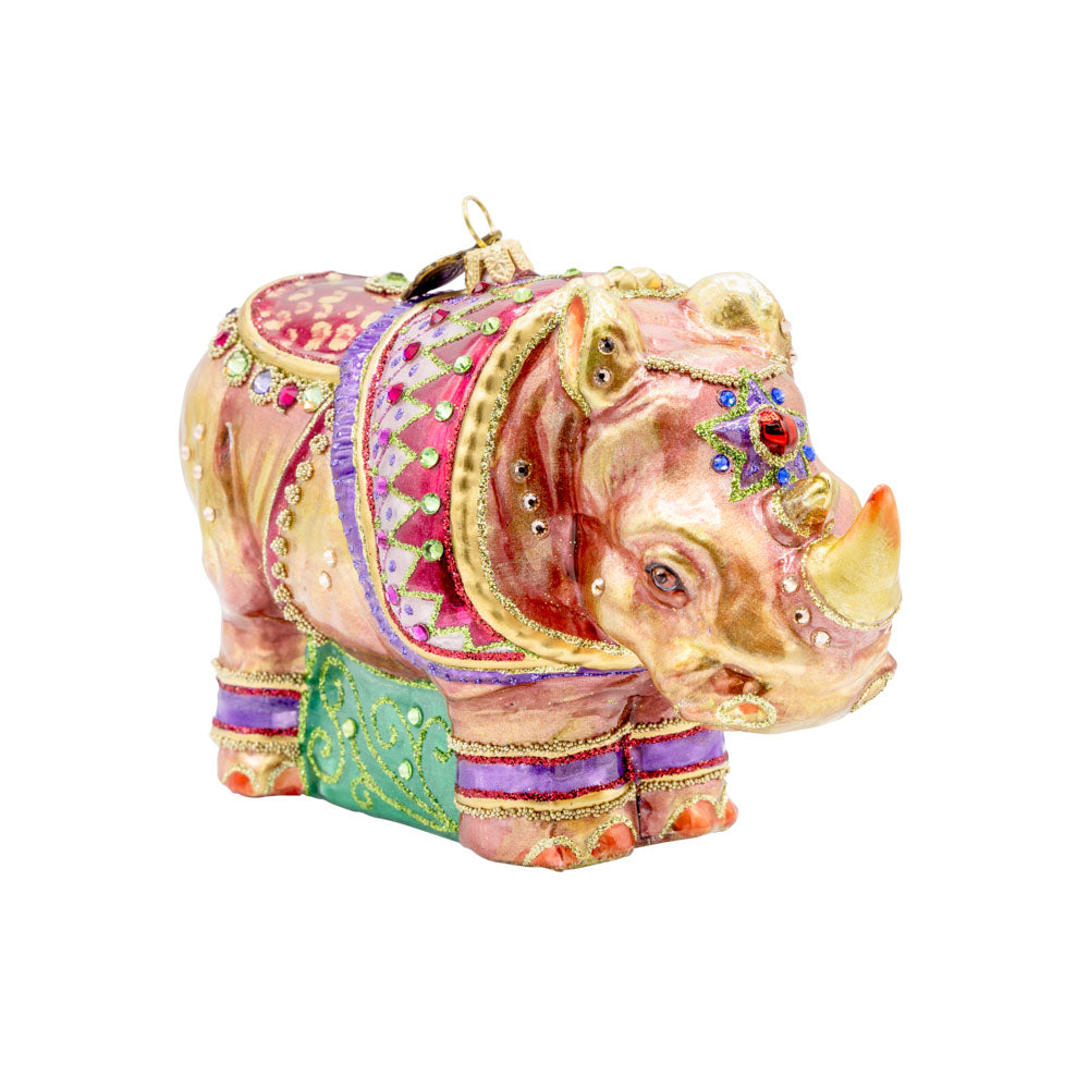 Elegant Rhino Ornament