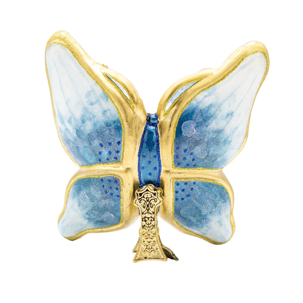 Blue Papillon Ornament