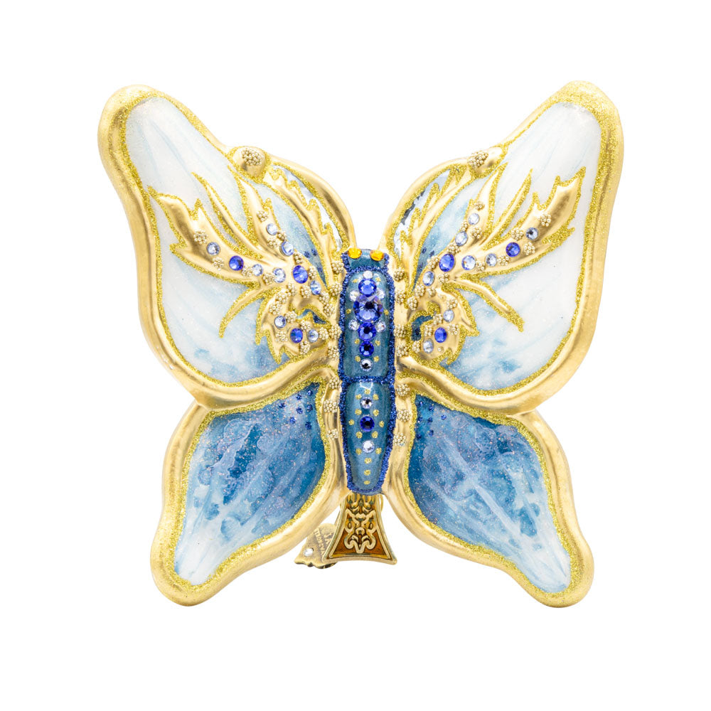 Blue Papillon Ornament