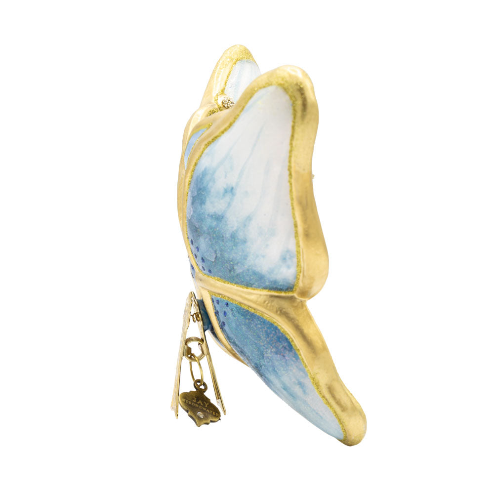 Blue Papillon Ornament