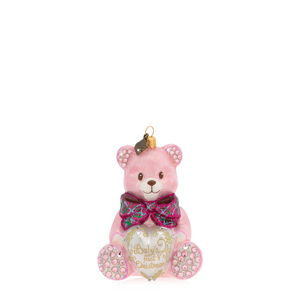 Baby's First Christmas Teddy Glass Ornament – Jay Strongwater
