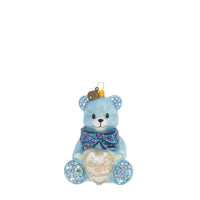 Baby's First Christmas Blue Teddy Bear Ornament