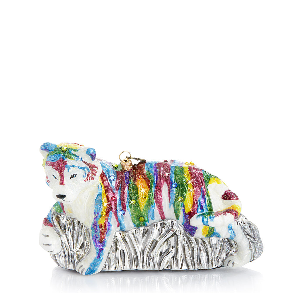 Rainbow Tiger Ornament 