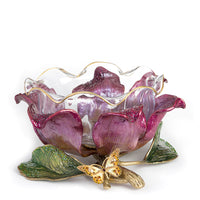 Purple Glass Bowl - Table Decor 