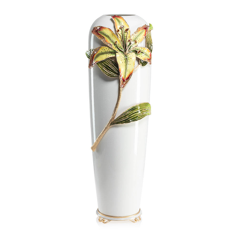 White - Lily - Vase