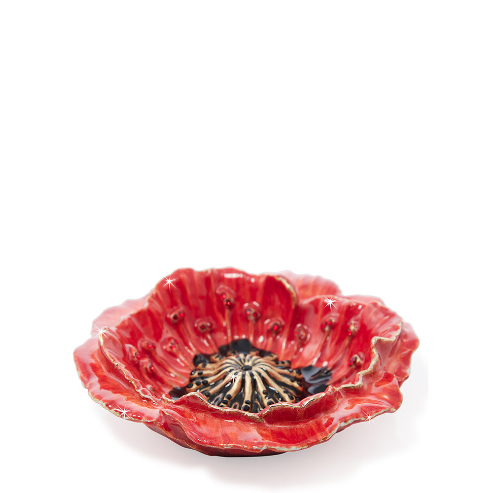 Red Poppy Trinket Tray