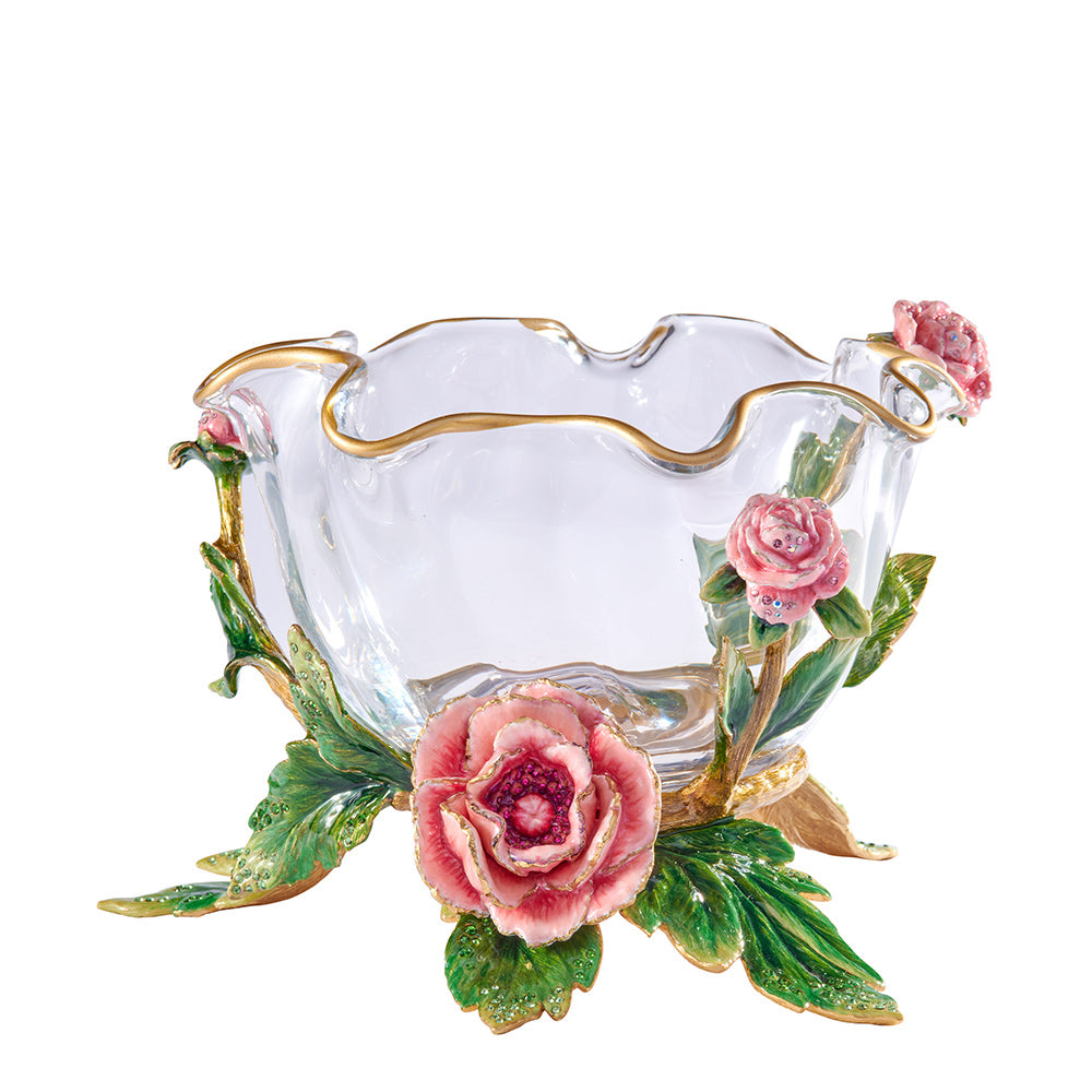 Pink - Peony - Glass Bowl