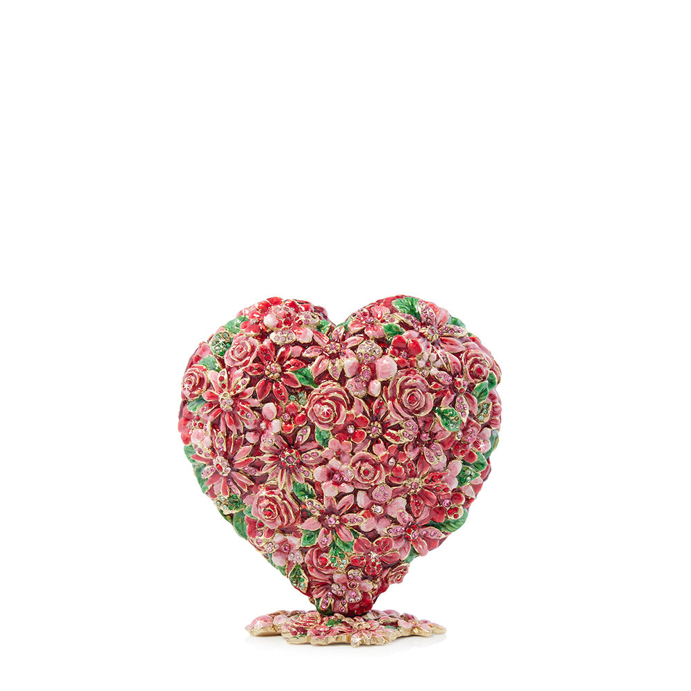 Pink Floral Heart Figurine 