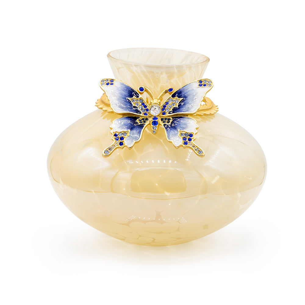 'Madam Butterfly' Delft Garden Vase
