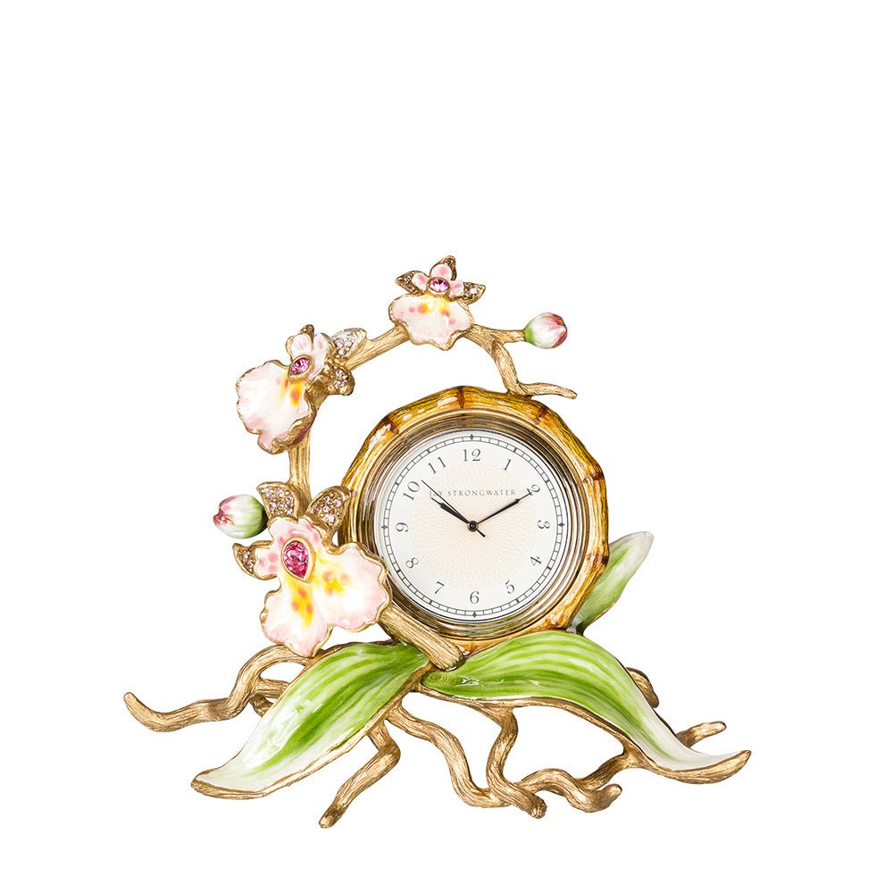 Pink Orchid Clock - Table Decor 