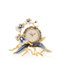 Blue and Gold - Orchid - Clock