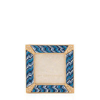 2" x 2" Blue and Gold Picture Frame