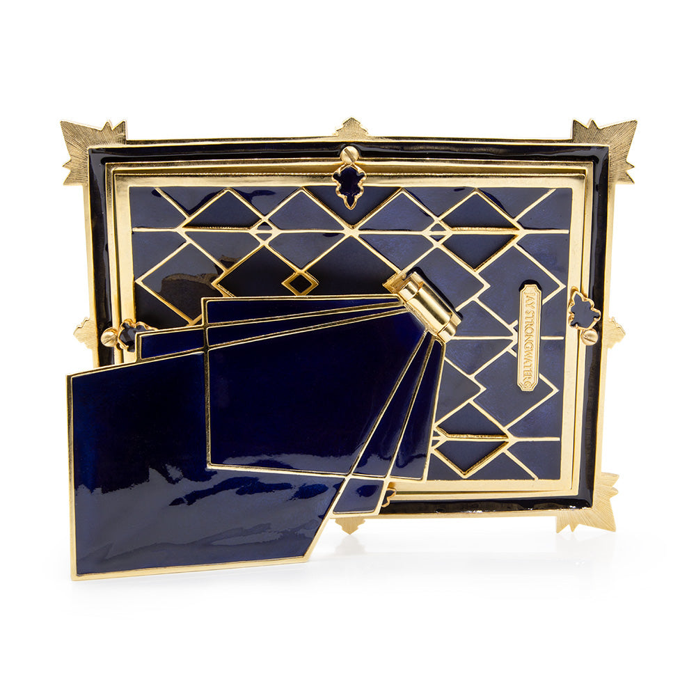 Geraldine Art Deco 5 x 7 Frame - Delft Garden – Jay Strongwater