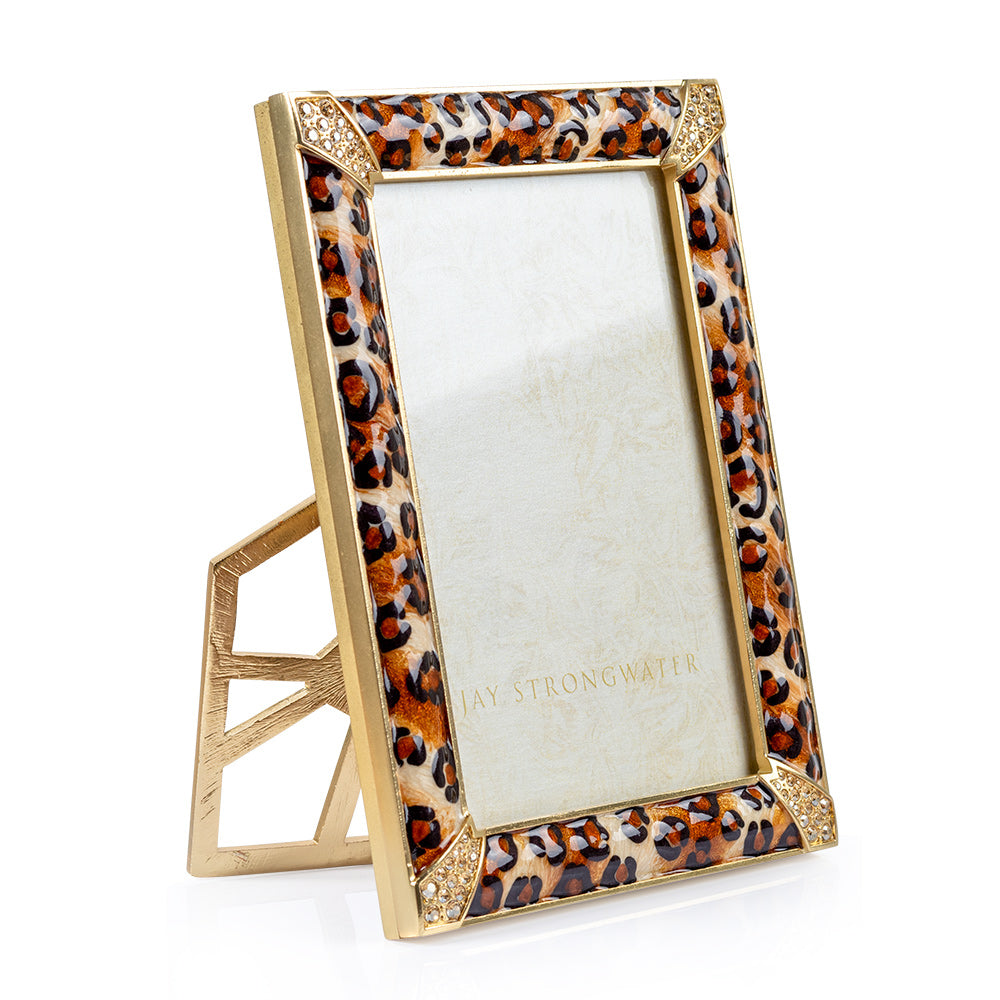 JAY STRONGWATER スワロフスキークリスタル × エナメル 写真立て 4” x 6” Lavinia Frame - Leopard – Jay Strongwater