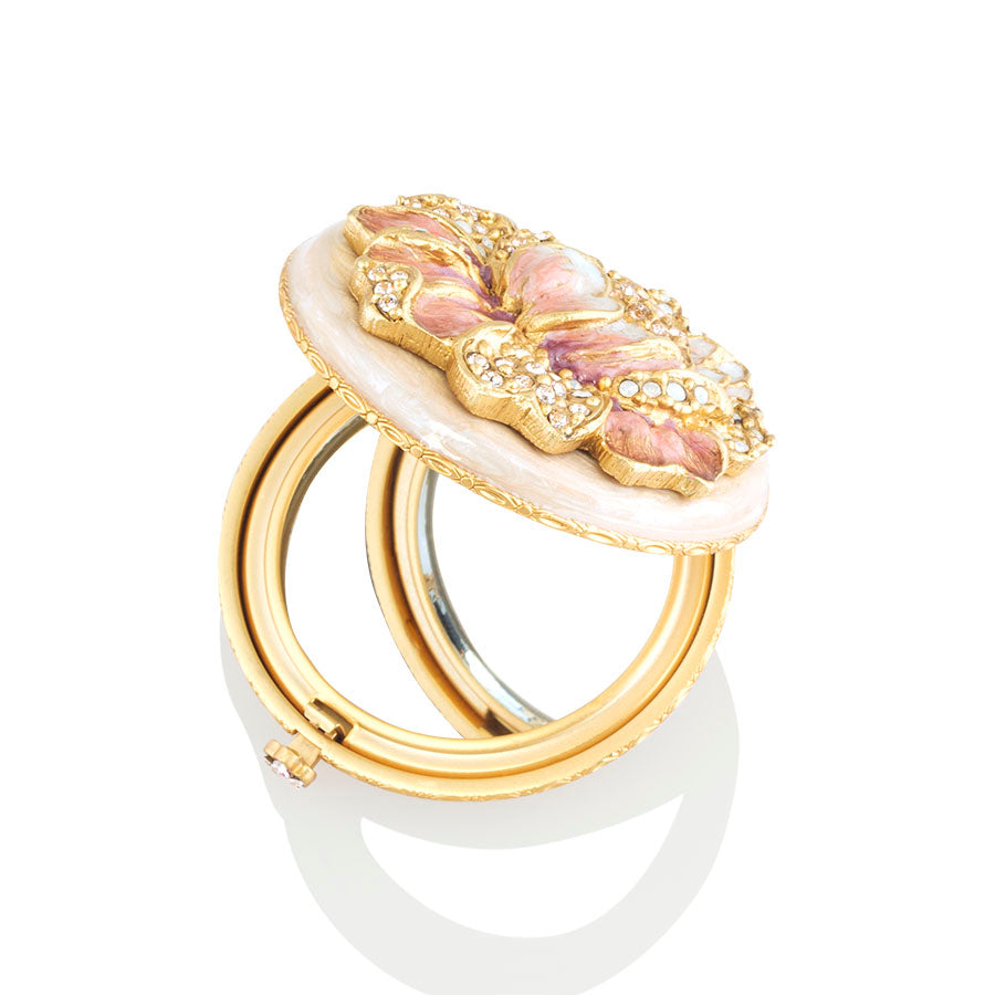 Angela Round Floral Compact – Jay Strongwater