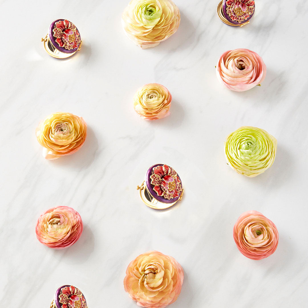 Angela Floral Round Compact – Jay Strongwater