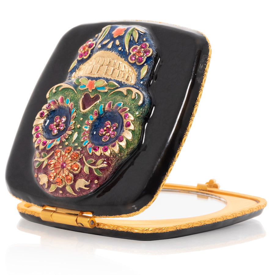 Jay Strongwater Lilah Skull Compact.