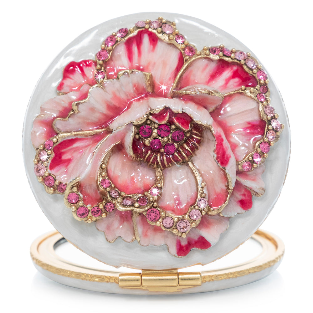 Pink Peony Mirror Compact
