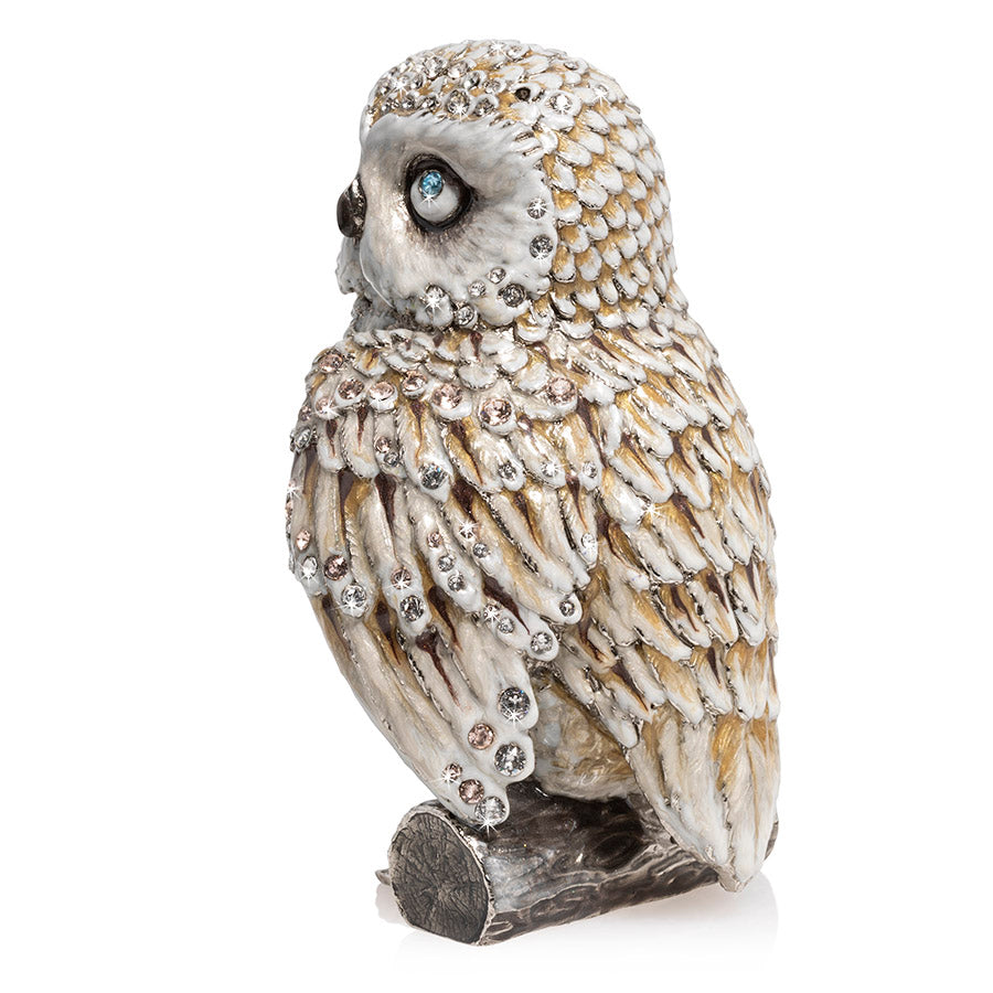 Jay Strongwater Hildy Owl 5" Figurine - White.