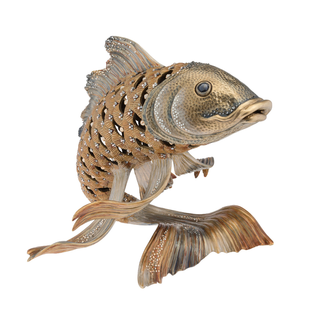 Jay Strongwater Asagi Koi Fish Figurine.