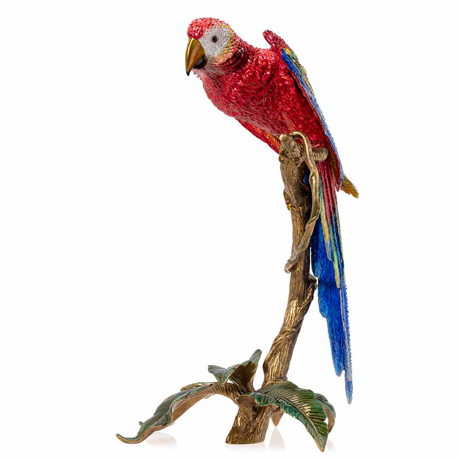 Jay Strongwater Skylar Macaw Figurine.