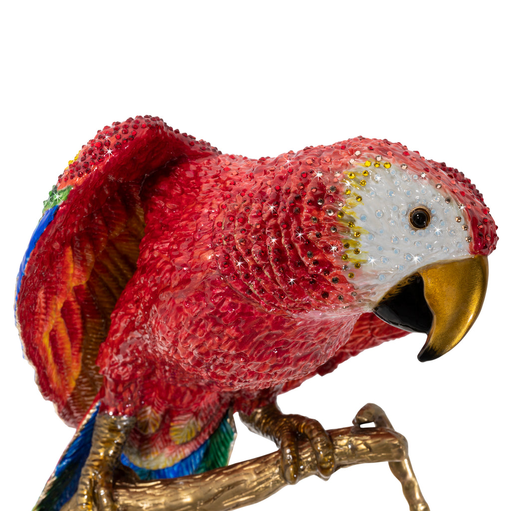 Jay Strongwater Skylar Macaw Figurine.
